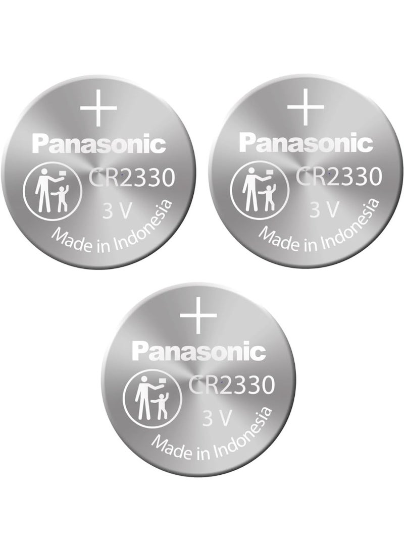 3-Pieces Panasonic CR2330 Lithium 3V Indonesia Batteries